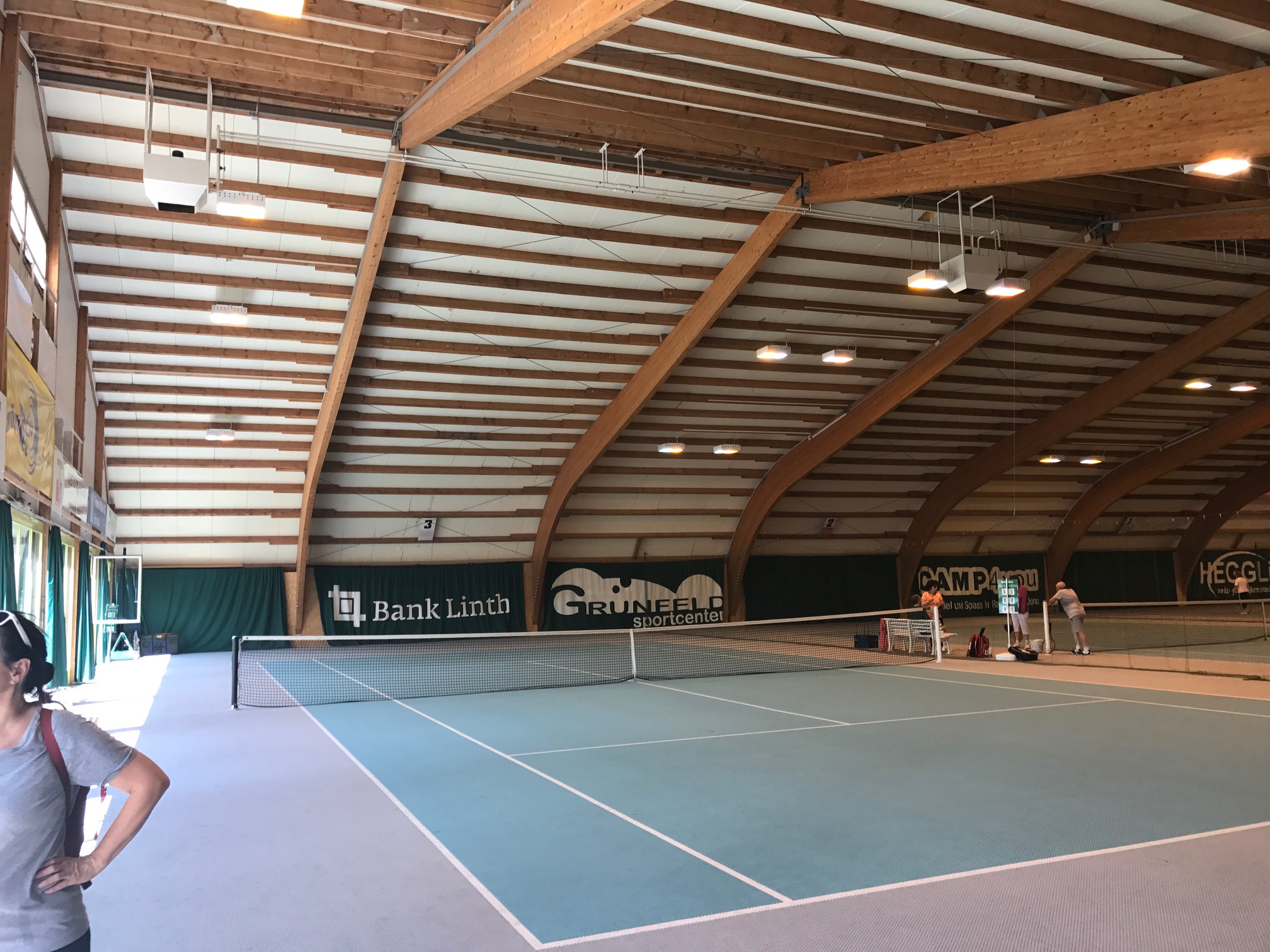 Indoor hall for tennis 