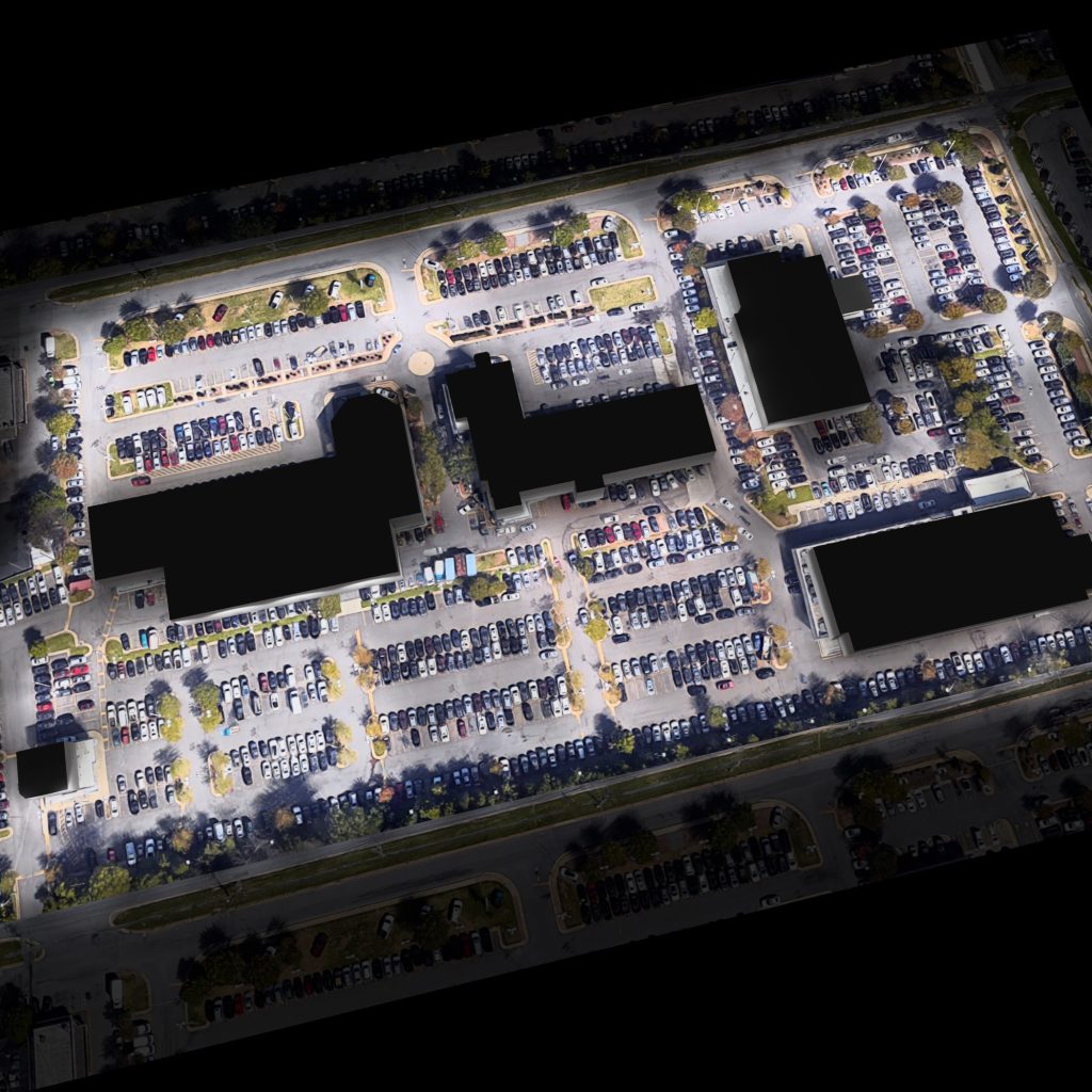 3D photometric plan of parking lot 