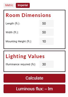 lumen calculator stetra lighting