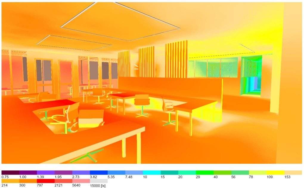 What Is a Foot-Candle? Definition, Examples & Lighting Targets lighting workplace false color plot stetra