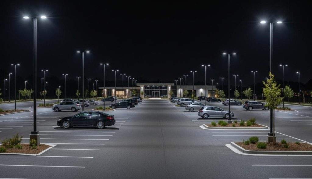 night parking lot lighting stetra