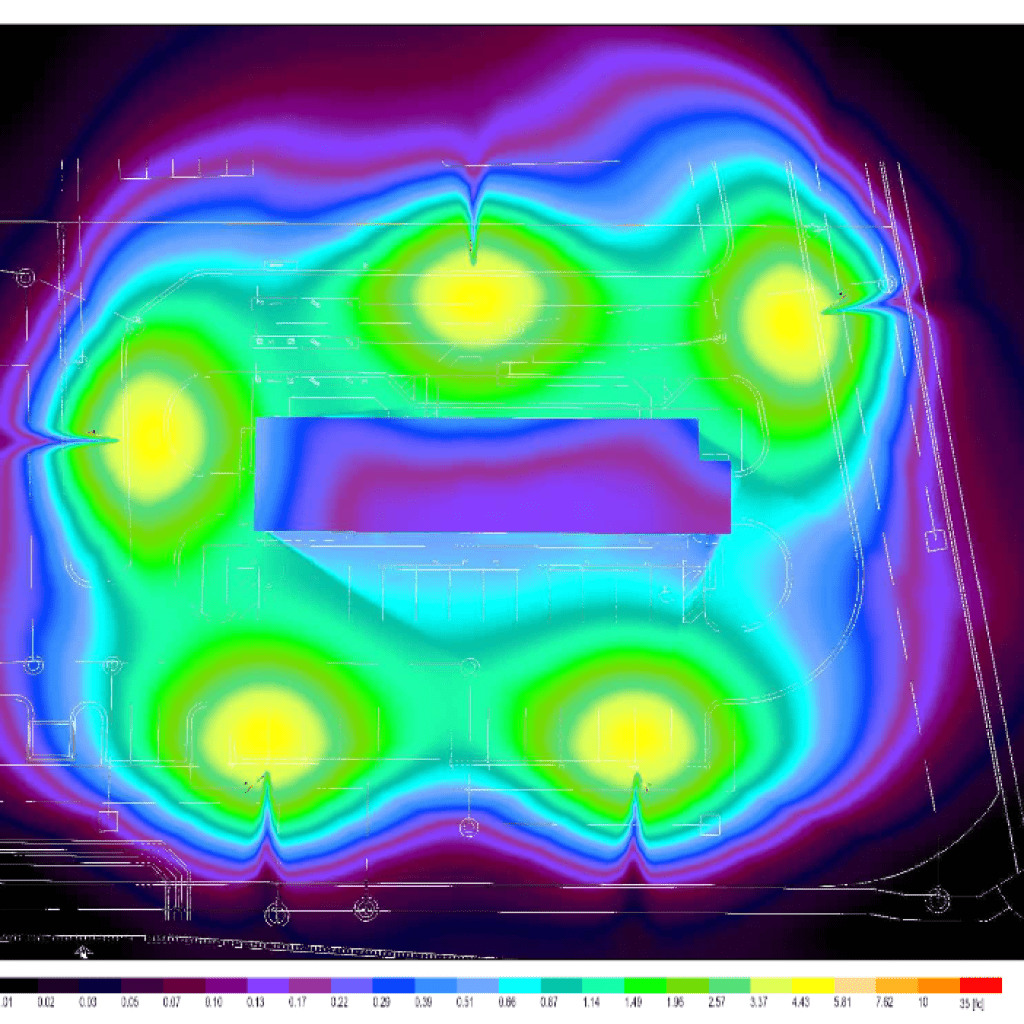 parking lot photometric heatmap uniformity contours stetra