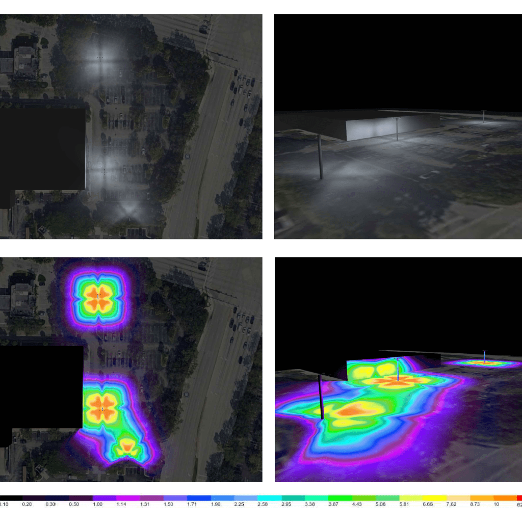 How to Read a Photometric Plan (Step by Step) photometric plan false color render parking lot stetra