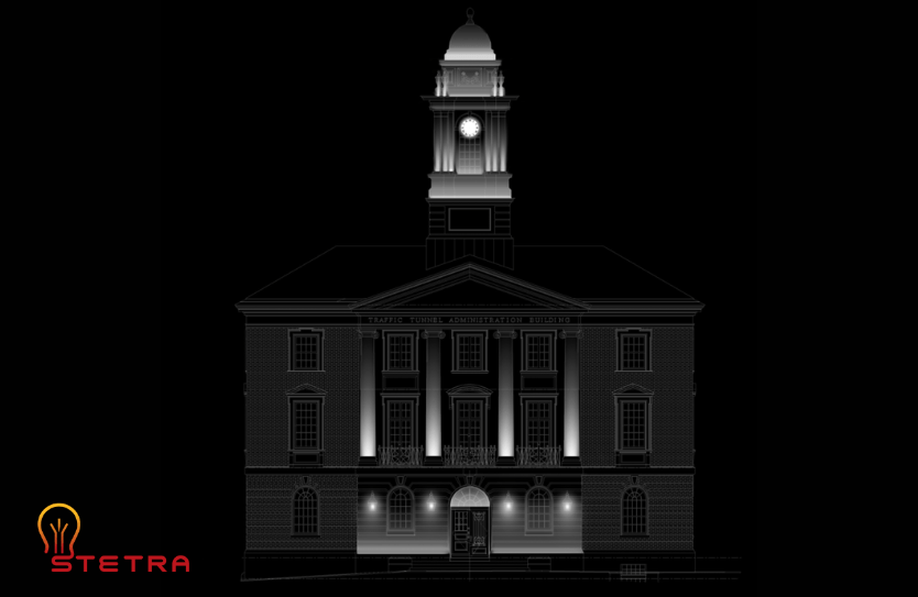 stetra facade lighting enhancement old building
