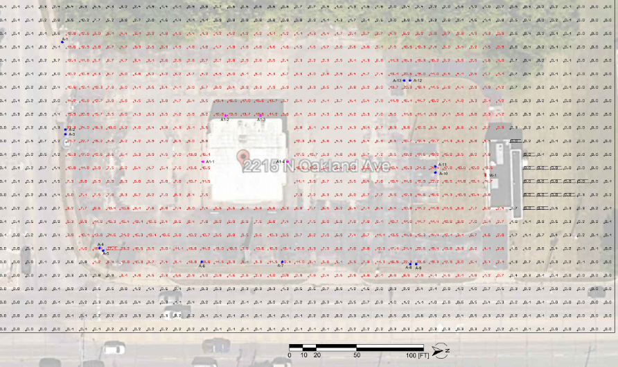 Parking lot photometric plan
