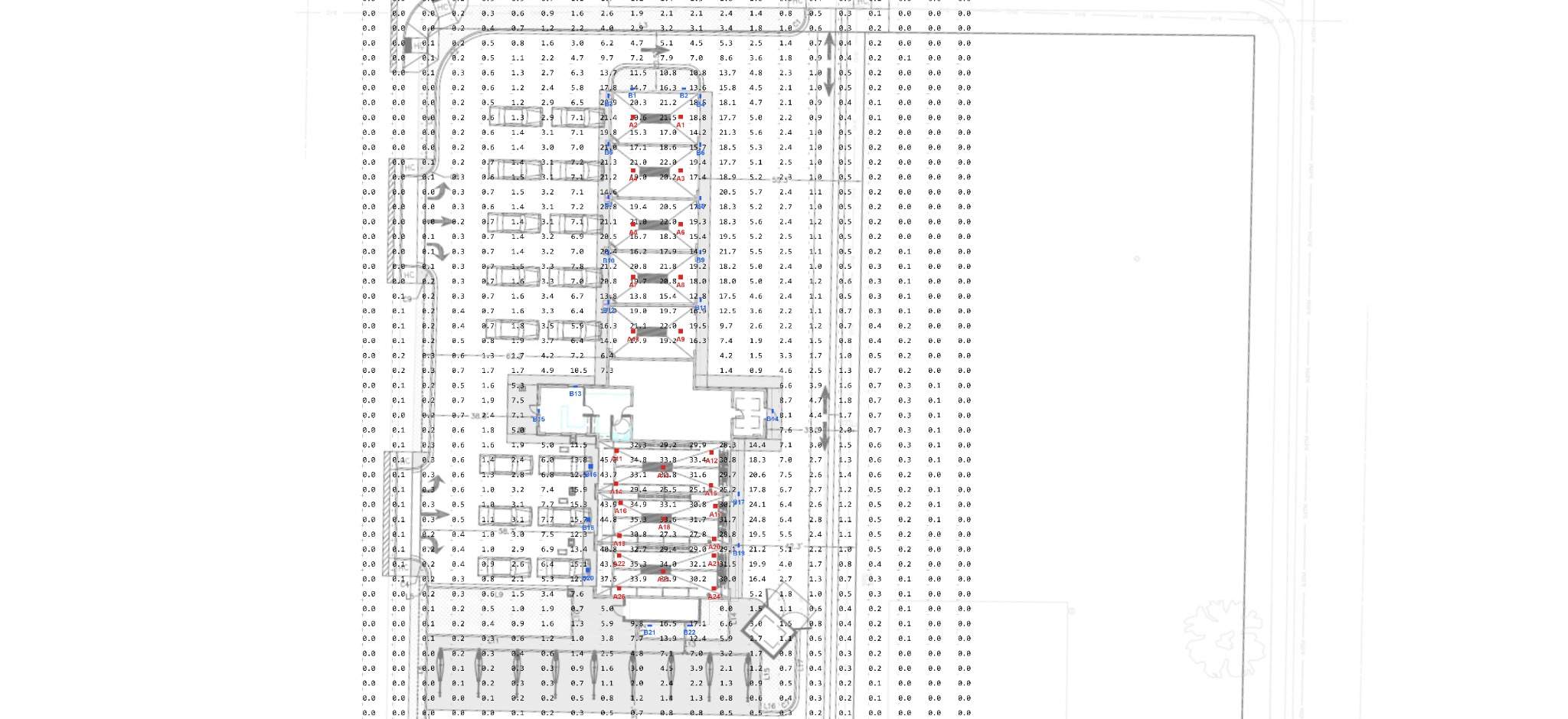 Full site car wash photometric plan point by point foot candle calculation
